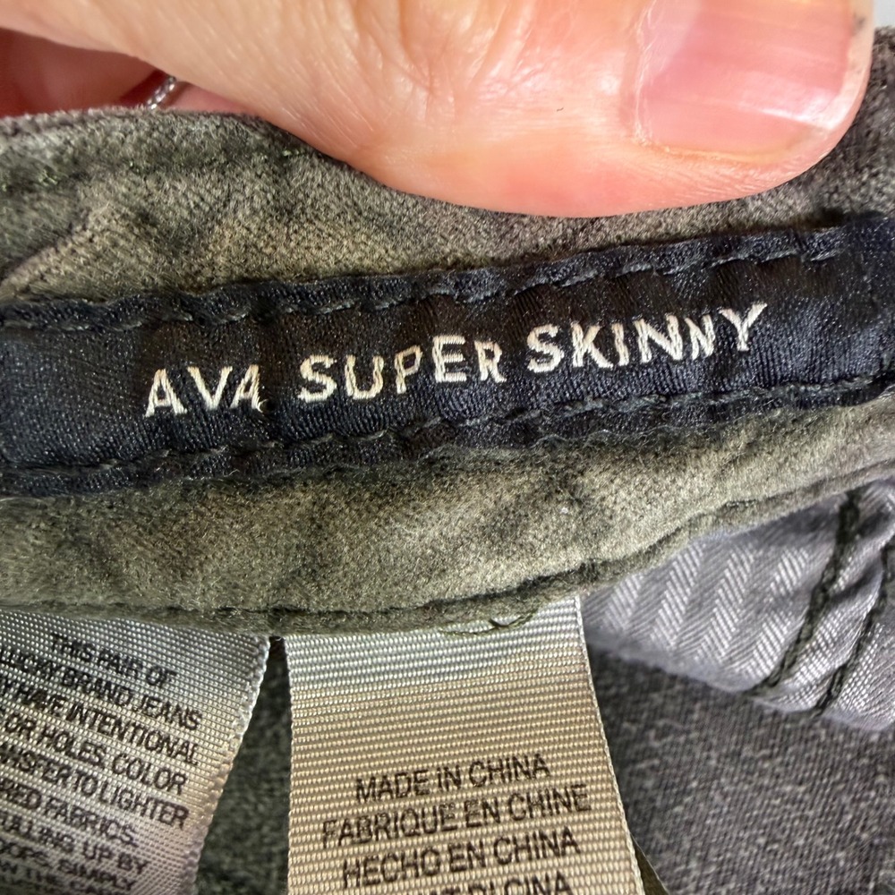 Lucky Brand Ava Super Skinny Corduroy Pants Olive Green Womens 2/26 Fall Earhty - Picture 6 of 8